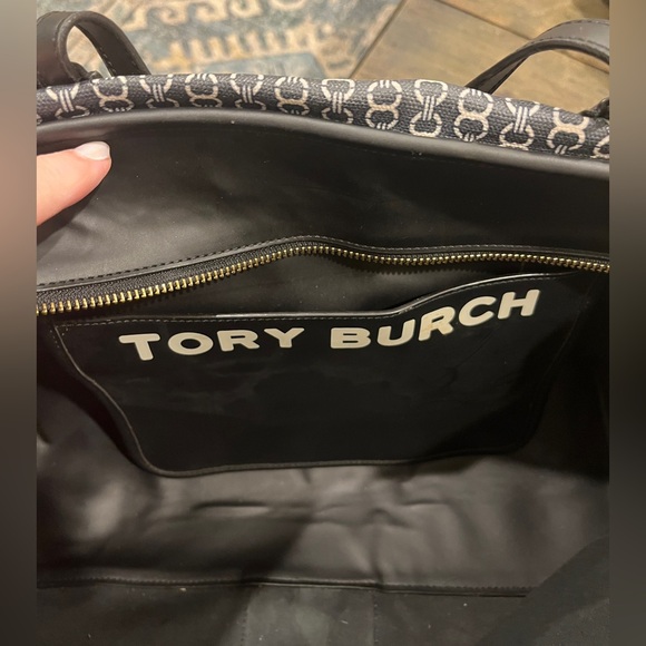 Tory Burch Gemini canvas coated LARGE TOTE Gemini Link GUC - Picture 12 of 16